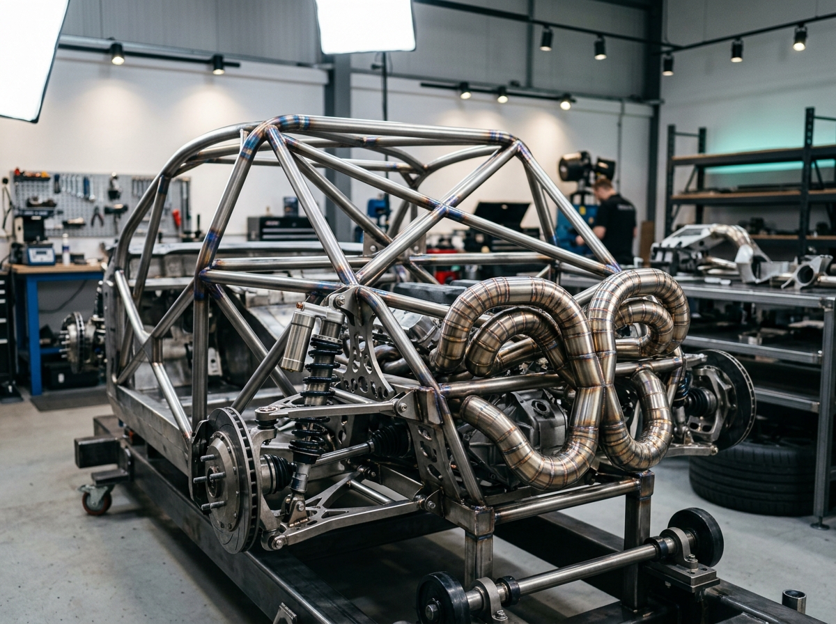 Titanium Roll Cage & Exhaust Manifold